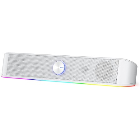 Stereo Gaming Speakers REDRAGON GS560W ADIEMUS  with RGB Lighting – Elegant White Design