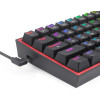 Mechanical Gaming Keyboard REDRAGON K616RGB-B Fizz Pro 60% Wireless  – Red Switch – RGB Lighting – Black