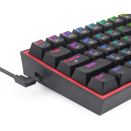 Mechanical Gaming Keyboard REDRAGON K616RGB-B Fizz Pro 60% Wireless – Red Switch – RGB Lighting – Black Mechanical Gaming Keyboard REDRAGON K616RGB-B Fizz Pro 60% Wireless – Red Switch – RGB Lighting – Black