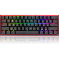 لوحة مفاتيح الألعاب الميكانيكية اللاسلكية REDRAGON K616RGB-B Fizz Pro 60% – سويتش أحمر – إضاءة RGB – أسود
