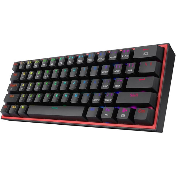 Mechanical Gaming Keyboard REDRAGON K616RGB-B Fizz Pro 60% Wireless  – Red Switch – RGB Lighting – Black