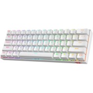 كيبورد ألعاب ميكانيكي لاسلكي ريدراجون Draconic Pro - 60% - RGB - أبيض