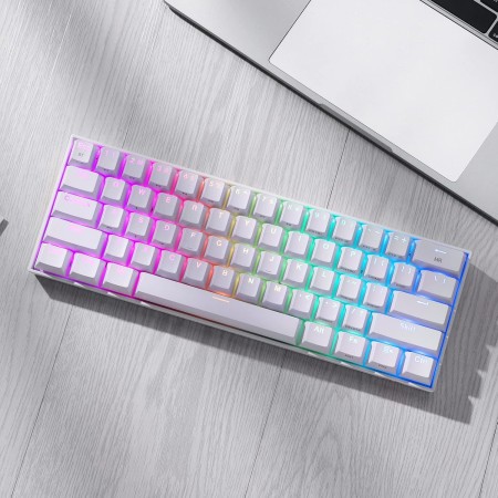 REDRAGON DRACONIC Pro K530W-RGB-PRO-RED 60% Wireless Mechanical Keyboard – Red Switch – RGB Lighting – WHITE REDRAGON DRACONIC Pro K530W-RGB-PRO-RED 60% Wireless Mechanical Keyboard – Red Switch – RGB Lighting – WHITE
