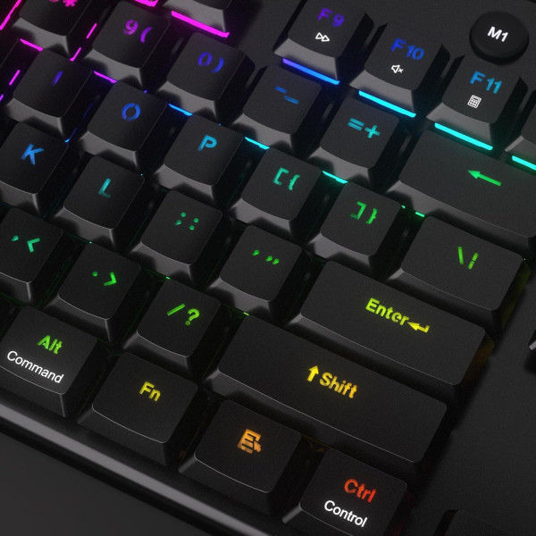 لوحة مفاتيح ميكانيكية REDRAGON K618RGB-PRO HORUS كاملة الحجم – سويتش أحمر – اتصال بلوتوث/لاسلكي – RGB – أسود