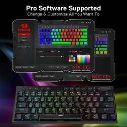 Gaming Keyboard REDRAGON Notics Pro K632RGB-PRO 60% Mechanical Wireless – Red Switch – RGB – Black Gaming Keyboard REDRAGON Notics Pro K632RGB-PRO 60% Mechanical Wireless – Red Switch – RGB – Black