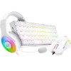REDRAGON GAMING ESSENTIALS S129W RGB MECHANICHAL KEYBOARD/MOUSE/HEADEST GAMING 3 IN 1 - WHITE