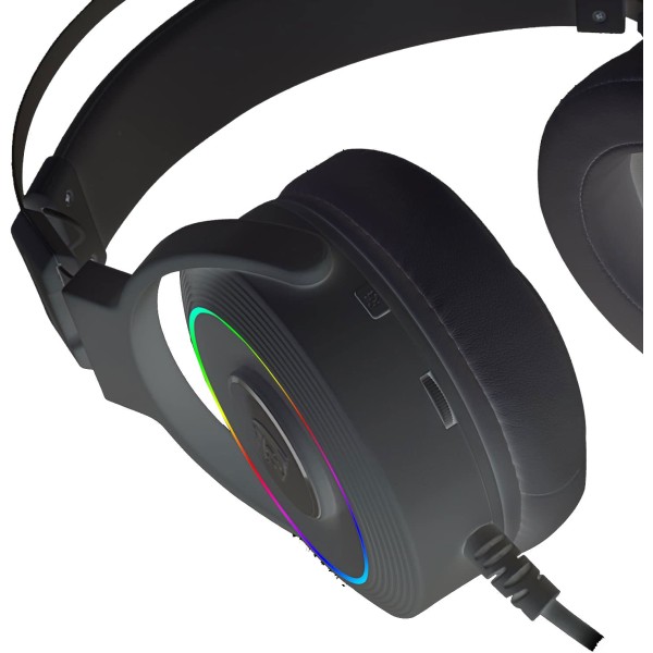 Redragon H320 Lamia 2 RGB Wired Gaming Headset With Stand Black - 7.1 Surround Sound | سماعة ريدراقون لاميا مع ستاند