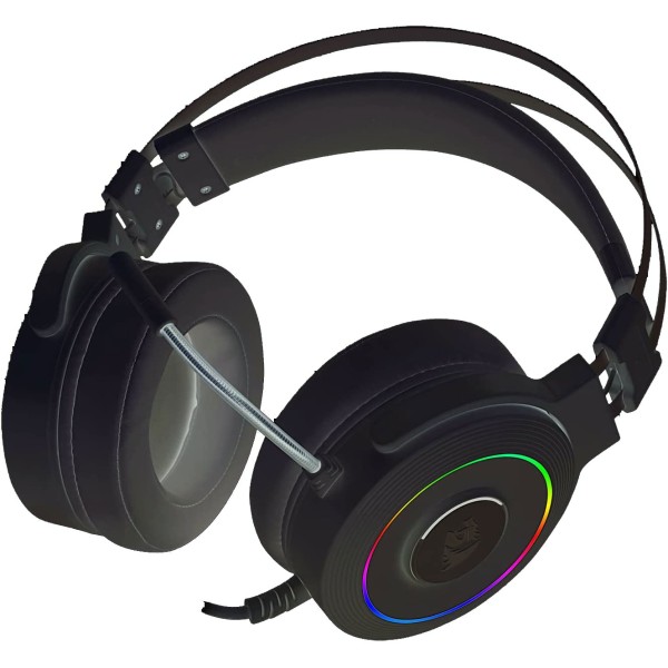 Redragon H320 Lamia 2 RGB Wired Gaming Headset With Stand Black - 7.1 Surround Sound | سماعة ريدراقون لاميا مع ستاند