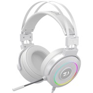 سماعة ألعاب سلكية REDRAGON H320W-RGB Lamia 2، صوت محيطي افتراضي 7.1، وحدة تحكم صوتية مدمجة، ميكروفون مدمج - ابيض