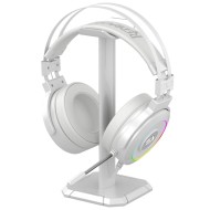 سماعة ألعاب سلكية REDRAGON H320W-RGB Lamia 2، صوت محيطي افتراضي 7.1، وحدة تحكم صوتية مدمجة، ميكروفون مدمج - ابيض