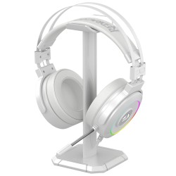 سماعة ألعاب سلكية REDRAGON H320W-RGB Lamia 2، صوت محيطي افتراضي 7.1، وحدة تحكم صوتية مدمجة، ميكروفون مدمج - ابيض