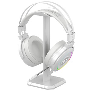 سماعة ألعاب سلكية REDRAGON H320W-RGB Lamia 2، صوت محيطي افتراضي 7.1، وحدة تحكم صوتية مدمجة، ميكروفون مدمج - ابيض