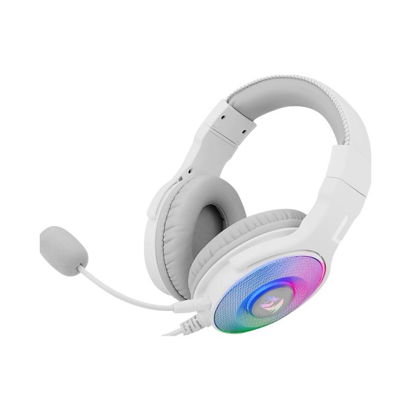 عروض الجمعة البيضاء - سماعة رأس  سماعة REDRAGON H350W Pandora, صوت محيطي 7.1, ميكروفون عالي الحساسية , إضاءة RGB, بطانة أذن مريحة - أبيض