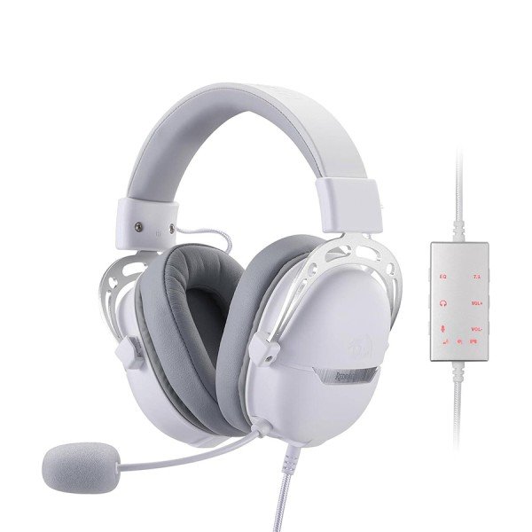 Redragon Aurora H376WG Headset, 7.1 surround sound, omnidirectional microphone, RGB lighting , PC / PS4 / PS5 - white Redragon Aurora H376WG Headset, 7.1 surround sound, omnidirectional microphone, RGB lighting , PC / PS4 / PS5 - white
