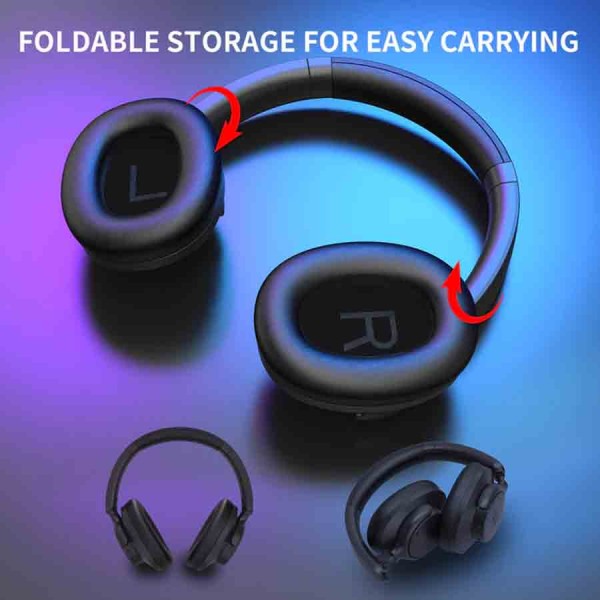 Wireless Gaming Headset REDRAGON H610 VibeCore ,Active Noise Cancelling ,Long battery life up to 50 hours (36 hours with ANC on) ,Comfortable design - Black