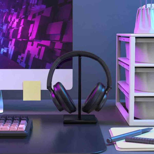 Wireless Gaming Headset REDRAGON H610 VibeCore ,Active Noise Cancelling ,Long battery life up to 50 hours (36 hours with ANC on) ,Comfortable design - Black