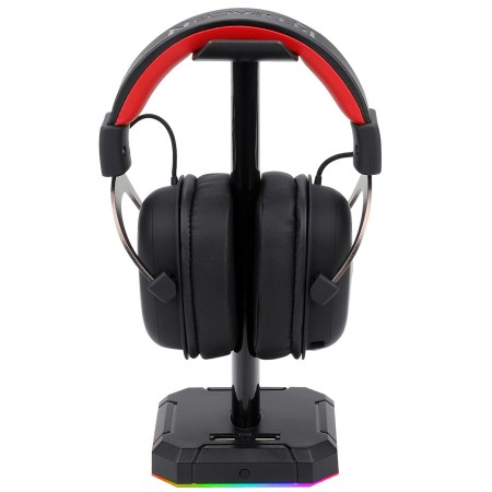 حامل سماعة رأس للألعاب REDRAGON HA300 Scepter Pro RGB، إضاءة RGB ديناميكية، 4 × منافذ USB 2.0 للأجهزة، هيكل من الألمنيوم المتين حامل سماعة رأس للألعاب REDRAGON HA300 Scepter Pro RGB، إضاءة RGB ديناميكية، 4 × منافذ USB 2.0 للأجهزة، هيكل من الألمنيوم المتين