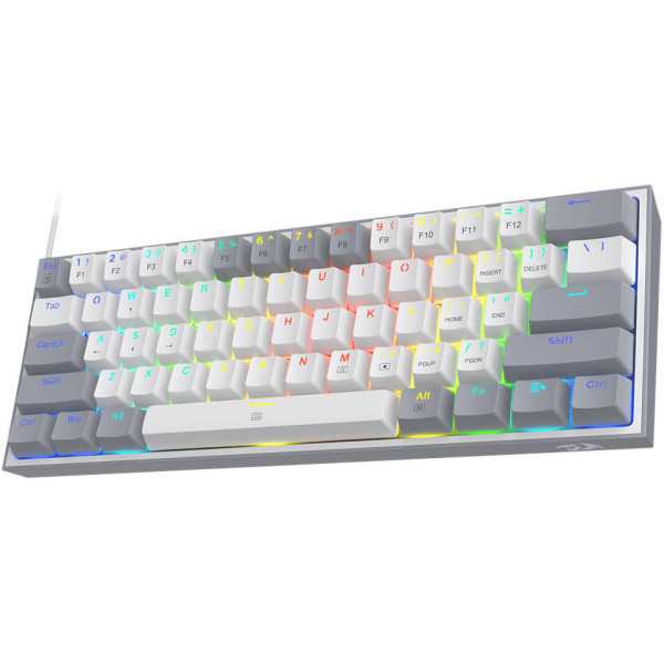 REDRAGON Fizz RGB 60% Mechanical Gaming Keyboard RED-Switch - White-Gray REDRAGON Fizz RGB 60% Mechanical Gaming Keyboard RED-Switch - White-Gray