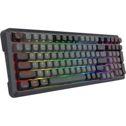 لوحة مفاتيح لاسلكية REDRAGON Bragi Pro, مفاتيح ميكانيكية Pre-Lubed Linear, تصميم شبه كامل (98+1 مفتاح), بطارية قابلة لإعادة الشحن - أسود 