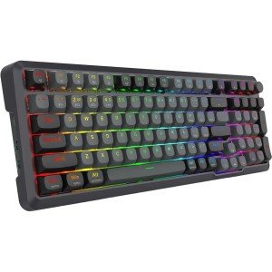 REDRAGON Bragi Pro Wireless Mechanical Keyboard, Pre-lubed linear switches, 98+1 key layout, Triple-mode connection - BLACK REDRAGON Bragi Pro Wireless Mechanical Keyboard, Pre-lubed linear switches, 98+1 key layout, Triple-mode connection - BLACK