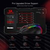 فأرة العاب سلكية Redragon M612-RGB Predator , حساسية قابلة للتبديل حتى 8000 DPI, مع 9 أزرار مخصصة, معدل استجابة إلى 1000Hz - أسود