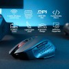 Gaming Mouse Redragon M656 Gainer, 2.4GHz wireless, 7 programmable buttons 4000 DPI,  right-handed design - BLACK