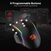 فأرة العاب لاسلكية Redragon M810RGB-PRO, حساسية قابلة للتبديل حتى 10000 DPI, مع 8 أزرار قابلة للتخصيص, مخصصة لليد اليمنى - أسود فأرة العاب لاسلكية Redragon M810RGB-PRO, حساسية قابلة للتبديل حتى 10000 DPI, مع 8 أزرار قابلة للتخصيص, مخصصة لليد اليمنى - أسود