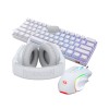 مجموعة اكسسوارات ألعاب احترافية REDRAGON RGB Essentials ‏3-في-1، حزمة ألعاب تشمل لوحة مفاتيح، ماوس، وسماعة رأس، سلكي – أبيض