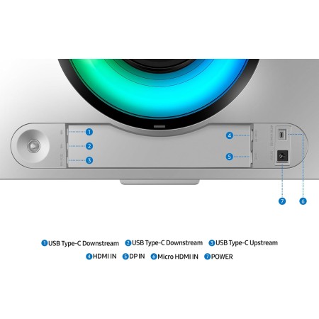 Gaming Monitor Samsung odyssey G9-G95SD DQHD 49 inch Curved OLED 240Hz 0.03ms G-Sync - Silver