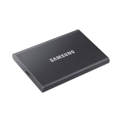 وحدة تخزين خارجية Samsung T7 Portable SSD, بسعة 4 تيرابايت, سرعة قراءة تصل إلى 1050 مب/ثا, واجهة USB 3.2 Gen 2 (10Gbps), دعم برنامج Samsung Magician - أسود 