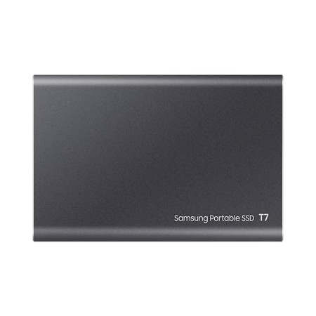 وحدة تخزين خارجية Samsung T7 Portable SSD, بسعة 4 تيرابايت, سرعة قراءة تصل إلى 1050 مب/ثا, واجهة USB 3.2 Gen 2 (10Gbps), دعم برنامج Samsung Magician - أسود وحدة تخزين خارجية Samsung T7 Portable SSD, بسعة 4 تيرابايت, سرعة قراءة تصل إلى 1050 مب/ثا, واجهة USB 3.2 Gen 2 (10Gbps), دعم برنامج Samsung Magician - أسود