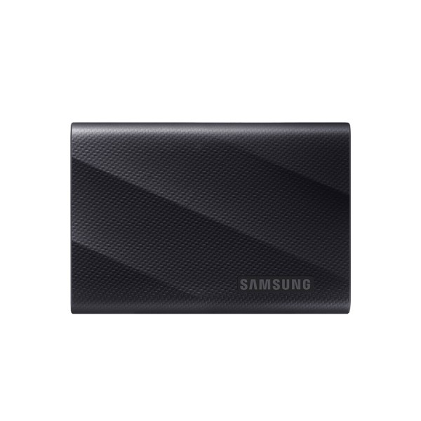 وحدة  تخزين خارجية Samsung T9 Portable SSD, سعة 1 تيرابايت, سرعات قراءة و كتابة تصل إلى 2000 مب/ثا,  واجهة USB 3.2 Gen 2×2 (20Gbps),  تقنية NVMe PCIe, تصميم مقاوم للصدمات - أسود