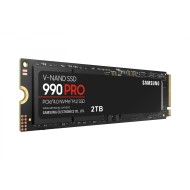 وحدة تخزين داخلية Samsung 990 PRO, سعة 2 تيرابايت, تصميم M.2 2280,  واجهة PCIe 4.0 x4 , سرعة القراءة حتى 7450 مب/ثا, ذاكرة 3D TLC V-NAND, دعم Samsung Magician