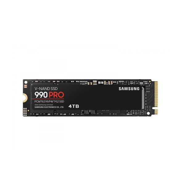 وحدة تخزين داخلية Samsung 990 PRO, سعة 4 تيرابايت, تصميم M.2 2280 NVMe,  واجهة PCIe 4.0 ×4 , سرعة القراءة حتى 7450 مب/ثا, ذاكرة 3D TLC V-NAND, دعم Samsung Magician