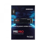 وحدة تخزين داخلية Samsung 990 PRO, سعة 4 تيرابايت, تصميم M.2 2280 NVMe,  واجهة PCIe 4.0 ×4 , سرعة القراءة حتى 7450 مب/ثا, ذاكرة 3D TLC V-NAND, دعم Samsung Magician