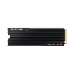 وحدة تخزين داخلية Samsung 9100 PRO مع مشتت حراري, سعة 4 تيرابايت, تصميم M.2 2280 NVMe,  واجهة PCIe 5.0 , سرعة القراءة حتى 14,800 مب/ثا, ذاكرة 3D TLC V-NAND, دعم Samsung Magician