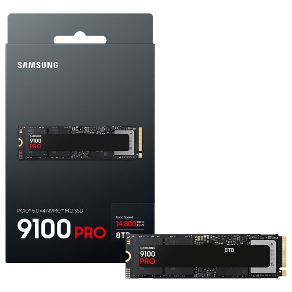 Samsung 9100 PRO 8TB PCIe 5.0 NVMe M.2 SSD ,up to 14700MB/s ,V NAND TLC ,TRIM and SMART ,PCIe 5.0