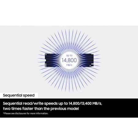 قرص تخزين Samsung 9100 PRO سعة 8TB - منفذ NVMe PCIe 5.0 - سرعة 14,800MB/s