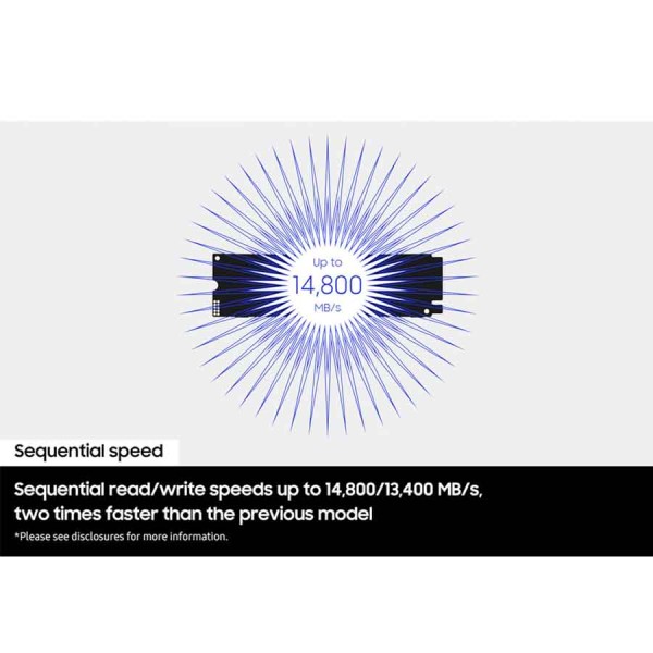Samsung 9100 PRO 8TB PCIe 5.0 NVMe M.2 SSD ,up to 14700MB/s ,V NAND TLC ,TRIM and SMART ,PCIe 5.0 ,Built in heatsink - MZ-VAP8T0CW