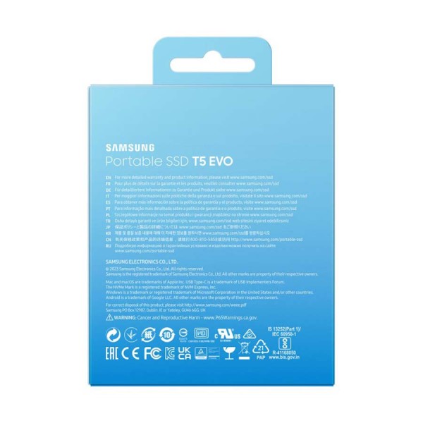 Samsung T5 EVO Portable SSD 2TB USB 3.2 Gen1 - Black