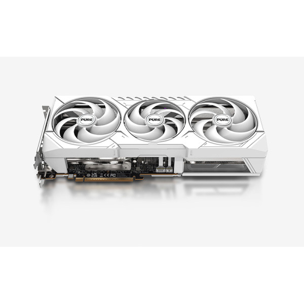 كرت شاشة SAPPHIRE PURE Radeon RX 9070 16GB GDDR6 ثلاثي المراوح – أبيض