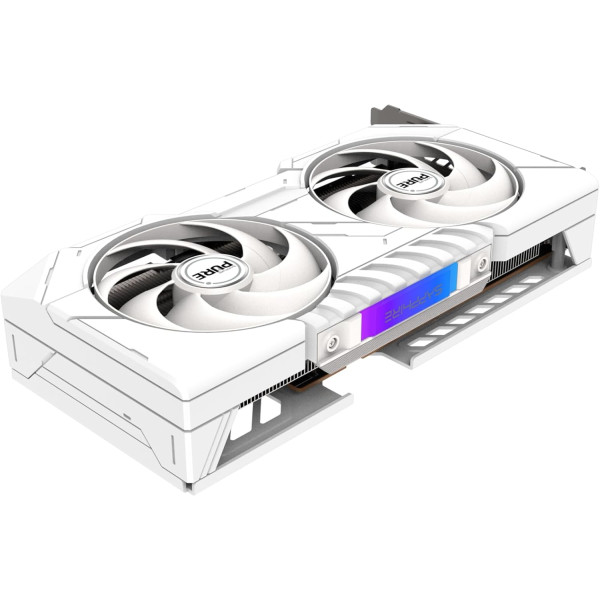 كرت شاشة SAPPHIRE PURE Radeon RX 9060 XT 16GB GDDR6 مزدوج المراوح – أبيض