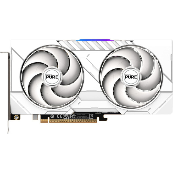 كرت شاشة SAPPHIRE PURE Radeon RX 9060 XT 16GB GDDR6 مزدوج المراوح – أبيض