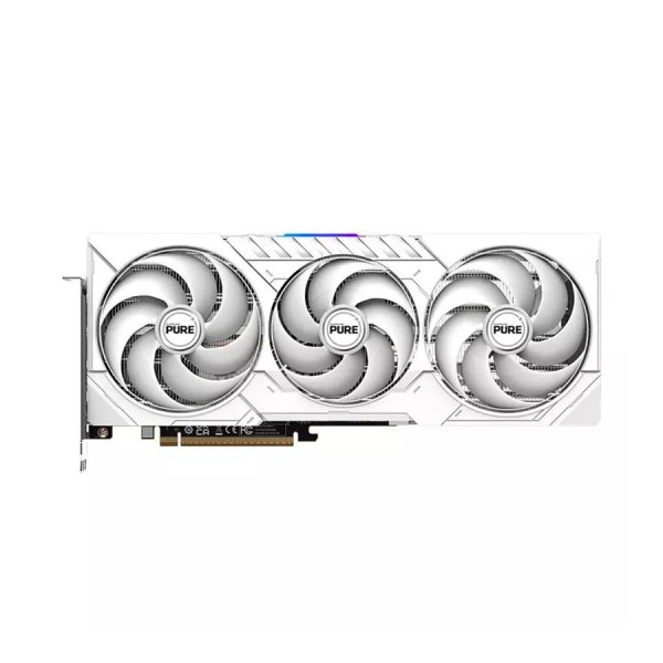 كرت شاشة SAPPHIRE PURE Radeon RX 9070 , ذاكرة 16GB GDDR6, اصدار مكسور السرعة OC, نظام تبريد ثلاثي المراوح, معمارية RDNA 4, واجهة PCIe 5.0 – أبيض