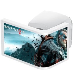 مبرد مائي SPEAR Tryoflow X360 بشاشة OLED منحنية 6.8 بوصة بدقة 2K وراديتر 360mm وإضاءة ARGB متزامنة - أبيض