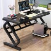 STRONG HAND OD3, Temp-Glass gaming Desk (120 × 60 × 75cm), Cable-management - BLACK