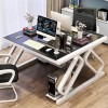 STRONG HAND OD3, Temp-Glass gaming Desk (120CM X 60CM X 75CM), Cable-management - WHITE