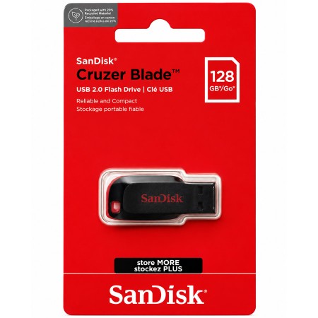 فلاش ميموري SanDisk Cruzer Blade سعة 128GB - واجهة USB 2.0 فلاش ميموري SanDisk Cruzer Blade سعة 128GB - واجهة USB 2.0