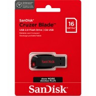 SanDisk Cruzer Blade 16GB USB 2.0 Flash Drive - Compact Portable Storage