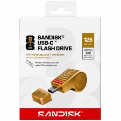 SanDisk FIFA World Cup 2026 USB-C Flash Drive 128GB - Gold Edition